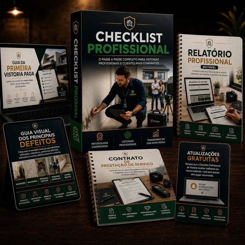 Todos os materiais do Checklist Profissional de Vistoria